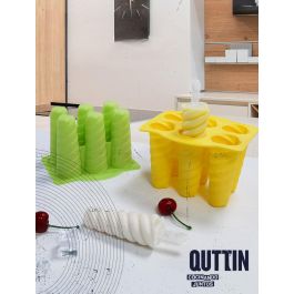 Quttin Molde de Silicona para 6 Helados con Diseño Espiral (12 Unidades)