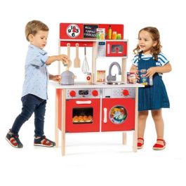 Molto Cocina de madera roja con 10 accesorios, ideal para niños a partir de 1 año (85,5x30x60 cm) Molto Cocina de madera roja con 10 accesorios, ideal para niños a partir de 1 año (85,5x30x60 cm)