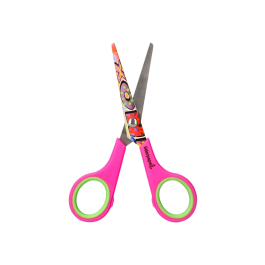 Liderpapel Tijeras Hip Hop 14cm Hojas Acero Inoxidable Mango Plástico Punta Redonda Unidad