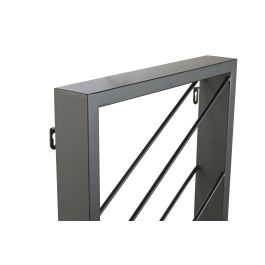 DKD Home Decor Botellero de Vino Loft de Pared Negro 8 Botellas en Metal 160x36x6 cm (Juego de 2 Unidades)