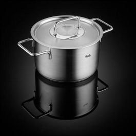 Fissler Pure Olla de Acero Inoxidable 16 cm con Tapa de Metal - Apto para Inducción, Gas, Eléctrico y Horno - 1.9L - Ref: 08611416000/0 Fissler Pure Olla de Acero Inoxidable 16 cm con Tapa de Metal - Apto para Inducción, Gas, Eléctrico y Horno - 1.9L - Ref: 08611416000/0