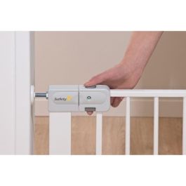 Safety 1St Barrera de seguridad para niños con cierre automático, fijación por presión (sin agujeros), ancho 73-80 cm, apertura con una mano, blanco Safety 1St Barrera de seguridad para niños con cierre automático, fijación por presión (sin agujeros), ancho 73-80 cm, apertura con una mano, blanco