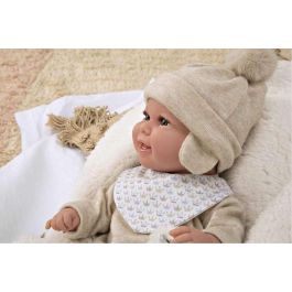 Muñecas Arias Muñeca Elegance 35 cm Babyto Beige con Manta (Muñeco de Peso) Español