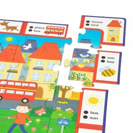 Lisciani Giochi Hablando Carotina - Happy English, Rompecabezas Interactivo de la Ciudad con Sonido y Luz para Aprender y Encontrar Objetos, +3 años