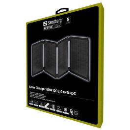 Sandberg Panel Solar Plegable 60W Monocristalino con QC3.0, PD, USB-C, USB-A, DC para Móviles, Tablets y Exteriores