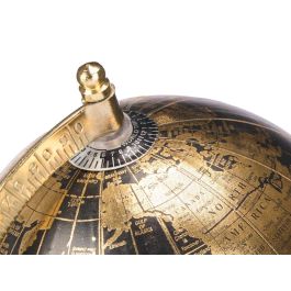 Giftdecor Globo Terráqueo de Madera y Plástico, 15 cm, Colores Surtidos Blanco/Oro/Negro, Ideal Decoración (8 Unidades)