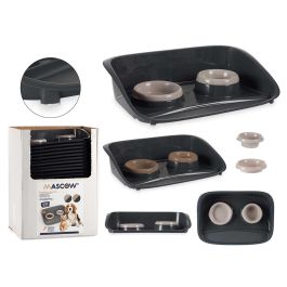 Comedero y Bebedero Mascow con Bandeja, 32.5x10x46.5 cm, Antideslizante, Colores Surtidos (30 Unidades) Precio: 152.69000043. SKU: B19HEJ4YXV