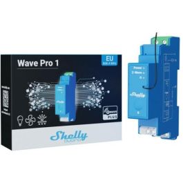 Shelly Qubino Relé Wave Pro 1 Z-Wave DIN-Rail, 16A, con planificador semanal y control remoto, 1 canal