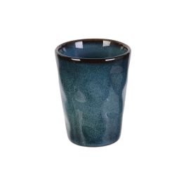 Home Deco Factory Vaso Espresso Gres Azul 80 ml Colección Natural d.6 cm h.7,5 cm
