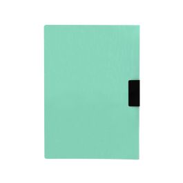 Carpeta Liderpapel Dossier Pinza Lateral Polipropileno Din A4 Verde Manzana Opaco 30 Hojas Pinza Deslizante