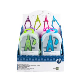 Liderpapel Compás Micrométrico con Adaptador, Articulado, Minos 2mm, Colores Surtidos, Longitud 17cm