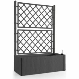 Stefanplast Caja de Flores Rectangular Deluxe Natural con Enrejado - 100x43x142cm - 90+6.5L Reserva Agua - Antracita Precio: 117.49999998. SKU: B166LSGY7Z