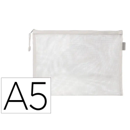Liderpapel Bolsa zipper bag Poliéster Transpirable Multiusos DIN A5 Blanco Precio: 4.1866. SKU: B148Q2W2ZM