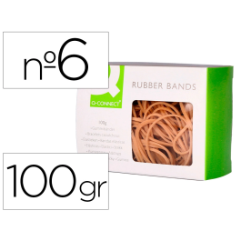 Q-connect Gomillas Elasticas 100 gr Numero 6 60 x 2 mm Precio: 1.88999943. SKU: S7908444
