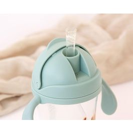 KioKids Taza Aprendizaje Ardilla Step 3 Pajita 300 mL Color Salvia +6 Meses