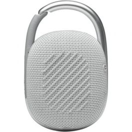 JBL JBLCLIP4WHT Altavoz Bluetooth Portátil Clip 4 Sonido Pro 5W 10h Resistente Agua y Polvo con Mosquetón Integrado Blanco
