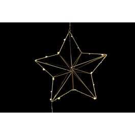 Decoracion Colgante Navidad Moderna DKD Home Decor Dorado Plateado 11 x 30 x 30 cm (2 Unidades)