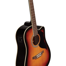 Eko Guitarra Acústica Dreadnought Ranger 6 A/E Cutaway Electroacústica - Brown Sunburst