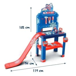 Smoby SMO3032163607427 - Banco de trabajo Spidey para niños, a partir de 3 años