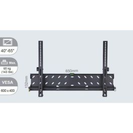 Vivolink Soporte de Pared Pro con Inclinación, VESA 600x400, 65 kg, para Pantallas 40"-65" con Bloqueo Antirrobo