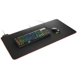 Sharkoon Alfombrilla de Ratón para Juegos 1337 RGB V2, Iluminación LED, Base Antideslizante, 900x425x3 mm, Negro