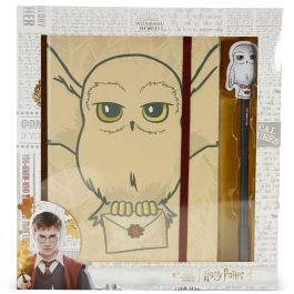 KARACTERMANIA Set diario y bolígrafo Hedwig Harry Potter, pack regalo con 100 páginas y tapa rígida