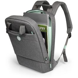 Port Designs Yosemite Eco Mochila para Portátil 13-14" (35.6 cm) Gris - Fabricada con Materiales Reciclados, con Protector de Lluvia