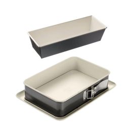 Dr Oetker FAC1705624207403 - Juego de 2 Moldes Back Trend: Molde Redondo para Tartas 30 cm y Rectangular 28 x 18 cm