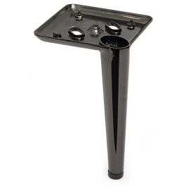 Q&Q Pata Metálica Birdie de Acero Resistente, Soporte Duradero y Estable para Muebles, Acabado Cromo, Altura 150 mm