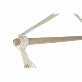 DKD Home Decor Silla Colgante de Jardín y Terraza, Crudo, Algodón y Poliéster con Flecos, Ancho 100 cm, Capacidad 100 kg DKD Home Decor Silla Colgante de Jardín y Terraza, Crudo, Algodón y Poliéster con Flecos, Ancho 100 cm, Capacidad 100 kg