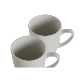 Mug Basicos DKD Home Decor Blanco 10 x 9 x 12 cm Set de 4