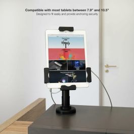 TooQ TQTDS0812 Soporte Antirrobo de Mesa/Pared para Smartphone/Tablet 7.9"-10.5" Ajustable Profesional Negro