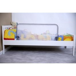 Safety 1st Barandilla Cama Infantil 90 cm Gris Plegable con Malla Transpirable. Compatible Colchones 9-26 cm