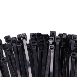 Edm Bridas negras de nylon 4,8 x 250 mm, alta calidad, resistentes a rayos UV y temperaturas extremas, bolsa de 100 unid.
