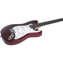 EKO ST100 Guitarra Eléctrica Formato 3/4 Tipo Strat - Roja Cromo