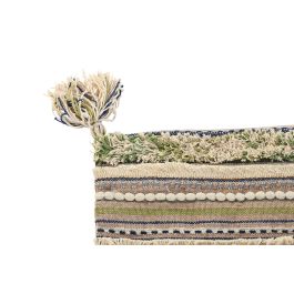 DKD Home Decor Funda Cojín Decorativa Multicolor de Algodón y Poliéster con Diseño de Flecos y Cierre de Cremallera 40 x 60 cm