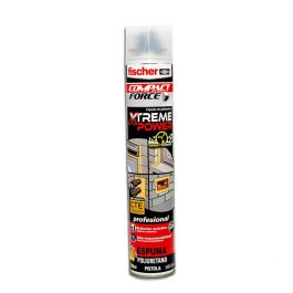 Fischer Espuma PU Xtreme Power Pistola 750 ml - Espuma monocomponente de endurecimiento rápido, libre de CFC