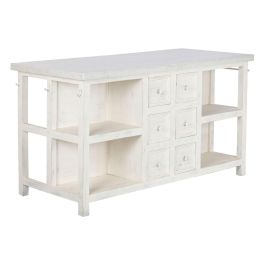Mueble Auxiliar Home ESPRIT Blanco 168 x 76 x 92 cm