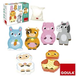 Goula Puzzle Magnético Granja de Madera 12 Piezas Intercambiables