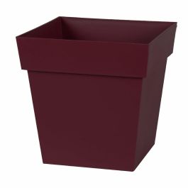 EDA TUSCANY Macetero Cuadrado 32 cm - Volumen 22 L - 32 x 32 x 32 cm - Rojo burdeos EDA TUSCANY Macetero Cuadrado 32 cm - Volumen 22 L - 32 x 32 x 32 cm - Rojo burdeos