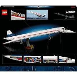 Lego AAAAN06836 Icons Concorde Kit de Construcción de Aviones para Adultos con Detalles Auténticos y 3 Modos