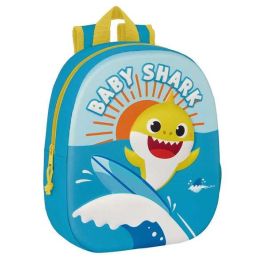 Mochila Escolar Baby Shark 3D 27 x 33 x 10 cm Azul Mochila Escolar Baby Shark 3D 27 x 33 x 10 cm Azul