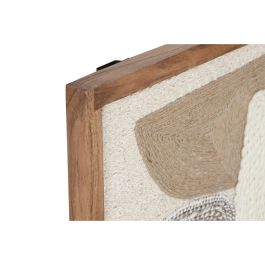 Cuadro Home ESPRIT Blanco Natural Abstracto Escandinavo 50 x 3 x 60 cm (2 Unidades)