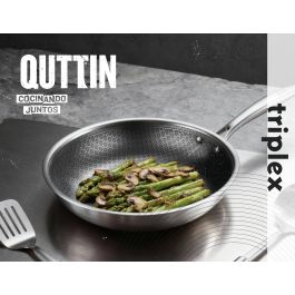 Inde Sarten de Acero para Inducción Triplex 24 cm Quttin - Diámetro 24 cm (6 Unidades)