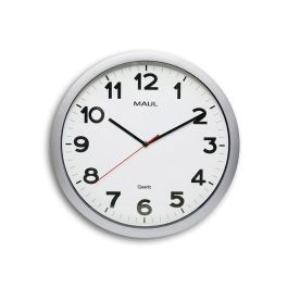 Reloj Maul Step De Pared Redondo 40 cm Diametro Electrico Color Plata