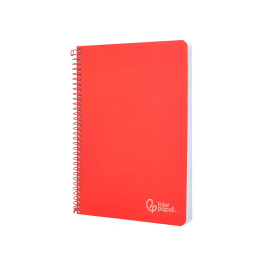Liderpapel Cuaderno Espiral A4 Witty Tapa Dura 80 Hojas 90gr Cuadro 4mm Con Margen Color Rojo
