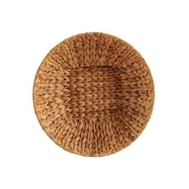 Giftdecor Centro De Mesa Redondo De Paja Alto Mediano Marron 34x34x9cm (Set de 12)