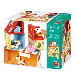 Juego construcción de madera mi primera granja goula, con 10 piezas para apilar y construir Juego construcción de madera mi primera granja goula, con 10 piezas para apilar y construir