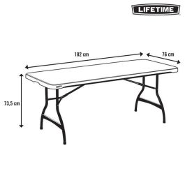 Mesa Plegable Lifetime 182 x 73,5 x 76 cm 6 personas Rectangular Acero Plástico Mesa Plegable Lifetime 182 x 73,5 x 76 cm 6 personas Rectangular Acero Plástico
