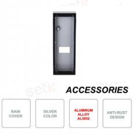 Dahua VTM57R Caja de Montaje en Superficie con Visera para Lluvia - Plata, para Videoporteros DHI-VTO6521K y VTO6521K